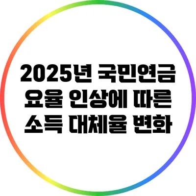 2025년 국민연금 요율 인상에 따른 소득 대체율 변화