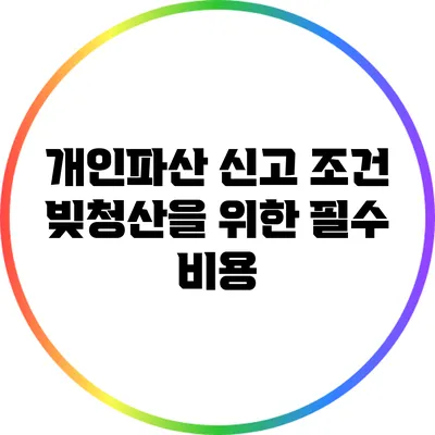 개인파산 신고 조건: 빚청산을 위한 필수 비용