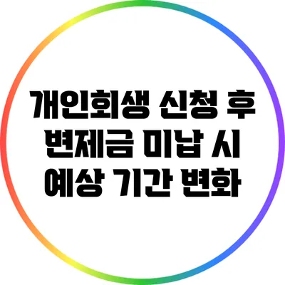 개인회생 신청 후 변제금 미납 시 예상 기간 변화