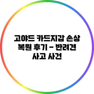 고야드 카드지갑 손상 복원 후기 – 반려견 사고 사건