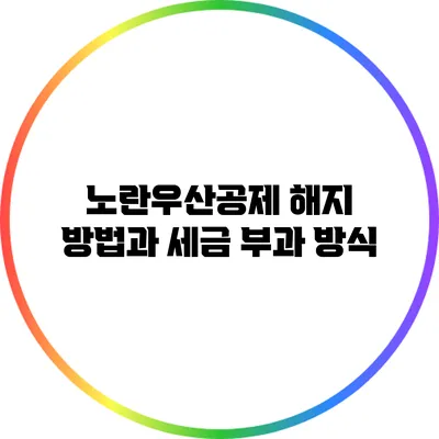 노란우산공제 해지 방법과 세금 부과 방식