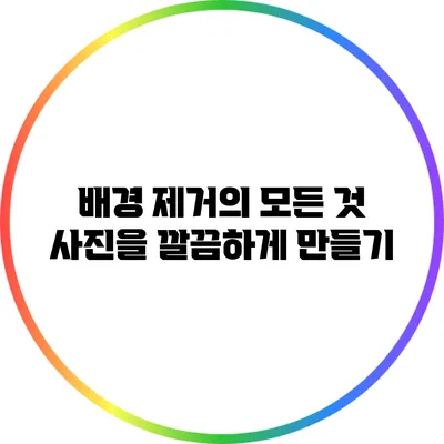 배경 제거의 모든 것: 사진을 깔끔하게 만들기