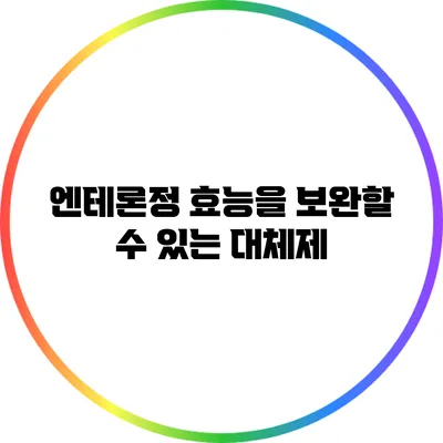 엔테론정 효능을 보완할 수 있는 대체제