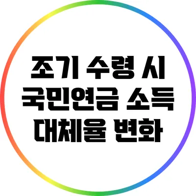 조기 수령 시 국민연금 소득 대체율 변화