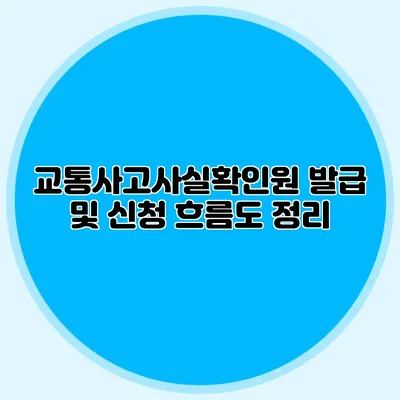 교통사고사실확인원 발급 및 신청 흐름도 정리