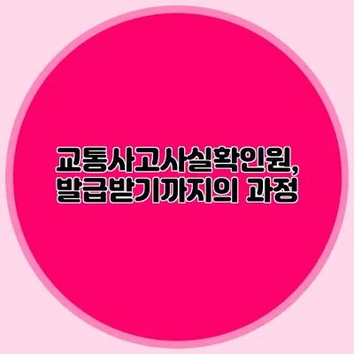교통사고사실확인원, 발급받기까지의 과정