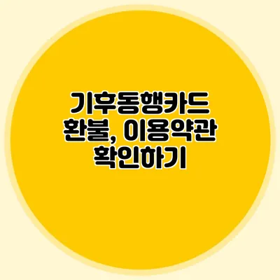 기후동행카드 환불, 이용약관 확인하기
