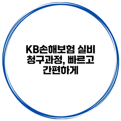 KB손해보험 실비 청구과정, 빠르고 간편하게