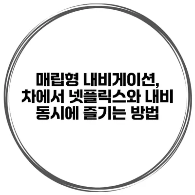매립형 내비게이션, 차에서 넷플릭스와 내비 동시에 즐기는 방법