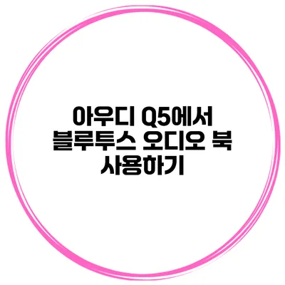 아우디 Q5에서 블루투스 오디오 북 사용하기